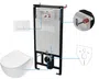 Zestaw Podtynkowy Deante Miska WC z deską Peonia Stelaż z przyciskiem bianco CDEA6ZPW