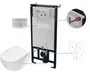 Zestaw Podtynkowy Deante Miska WC z deską Peonia Stelaż z przyciskiem stal szczotkowana CDEF6ZPW