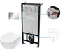 Zestaw Podtynkowy Deante Miska WC z deską Peonia Stelaż z przyciskiem chrom CDES6ZPW