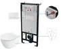 Zestaw Podtynkowy Deante Miska WC z deską Silia Stelaż z przyciskiem bianco CDLA6ZPW