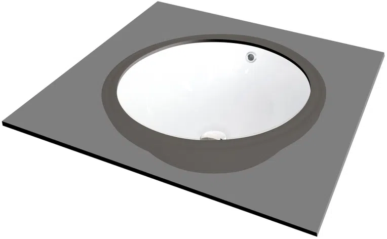 Umywalka podblatowa Deante Alpinia 38 cm okrągła biały połysk CGA_6U3U