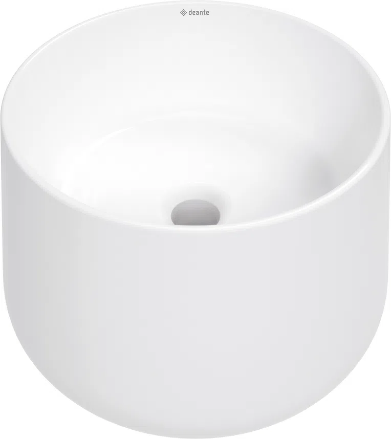 Umywalka nablatowa Deante Arnika 38 cm okrągła biały połysk CGN_6U32