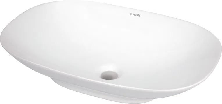 Umywalka nablatowa Deante Arnika 40x60 cm owalna biały połysk CGN_6U6S