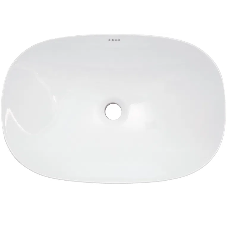 Umywalka nablatowa Deante Arnika 40x60 cm owalna biały połysk CGN_6U6S