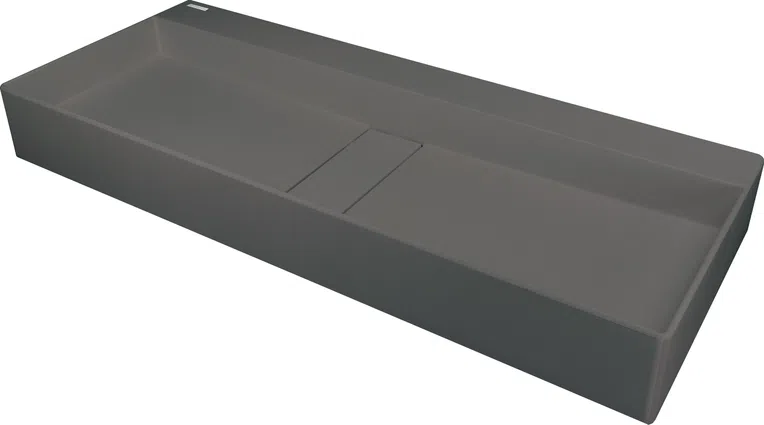 Umywalka nablatowa Deante Blur 80x40 cm prostokątna antracyt metalik CQB_TU8S