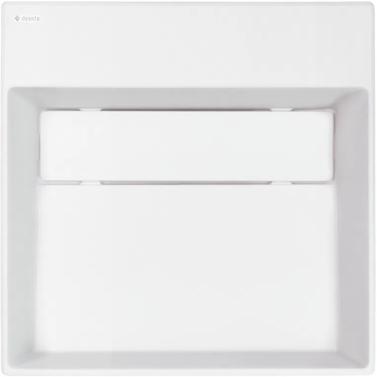Umywalka nablatowa Deante Correo 40 cm kwadratowa alabaster CQR_AU4M
