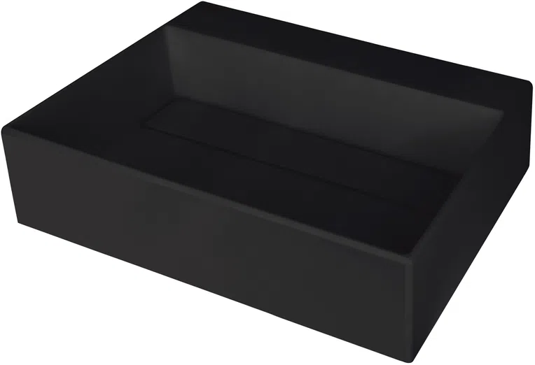Umywalka nablatowa Deante Correo 50x40 cm prostokątna nero CQR_NU5M