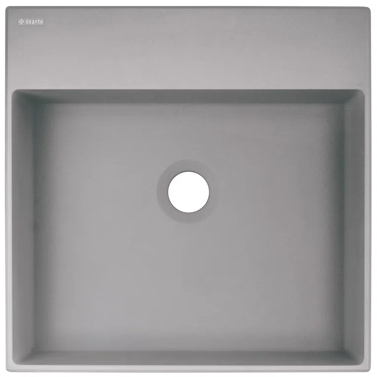 Umywalka nablatowa Deante Correo 40 cm kwadratowa szary metalik CQR_SU4S