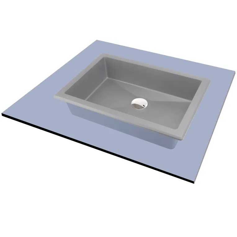 Umywalka podblatowa Deante Correo 50x35 cm prostokątna szary metalik CQR_SU5U