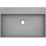 Umywalka nablatowa Deante Correo 60x40 cm prostokątna szary metalik CQR_SU6S