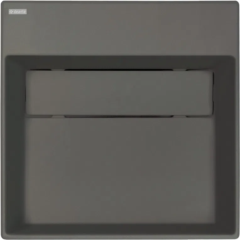 Umywalka nablatowa Deante Correo 40 cm kwadratowa antracyt metalik CQR_TU4M