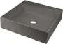 Umywalka nablatowa Deante Correo 40 cm kwadratowa antracyt metalik CQR_TU4S