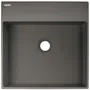 Umywalka nablatowa Deante Correo 40 cm kwadratowa antracyt metalik CQR_TU4S