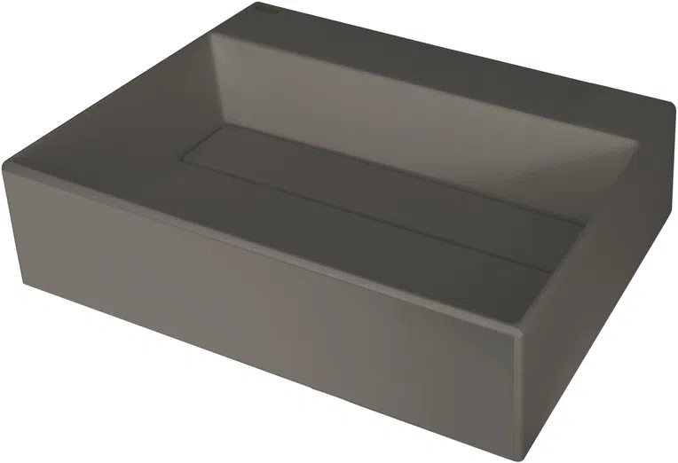 Umywalka nablatowa Deante Correo 50x40 cm prostokątna antracyt metalik CQR_TU5M