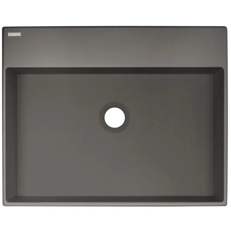 Umywalka nablatowa Deante Correo 50x40 cm prostokątna antracyt metalik CQR_TU5S