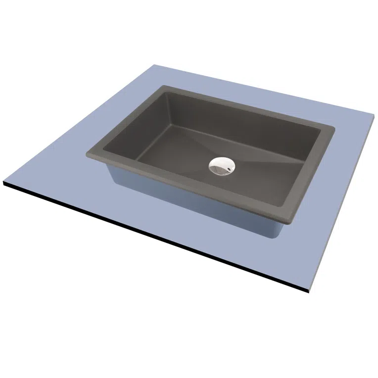 Umywalka podblatowa Deante Correo 50x35 cm prostokątna antracyt metalik CQR_TU5U