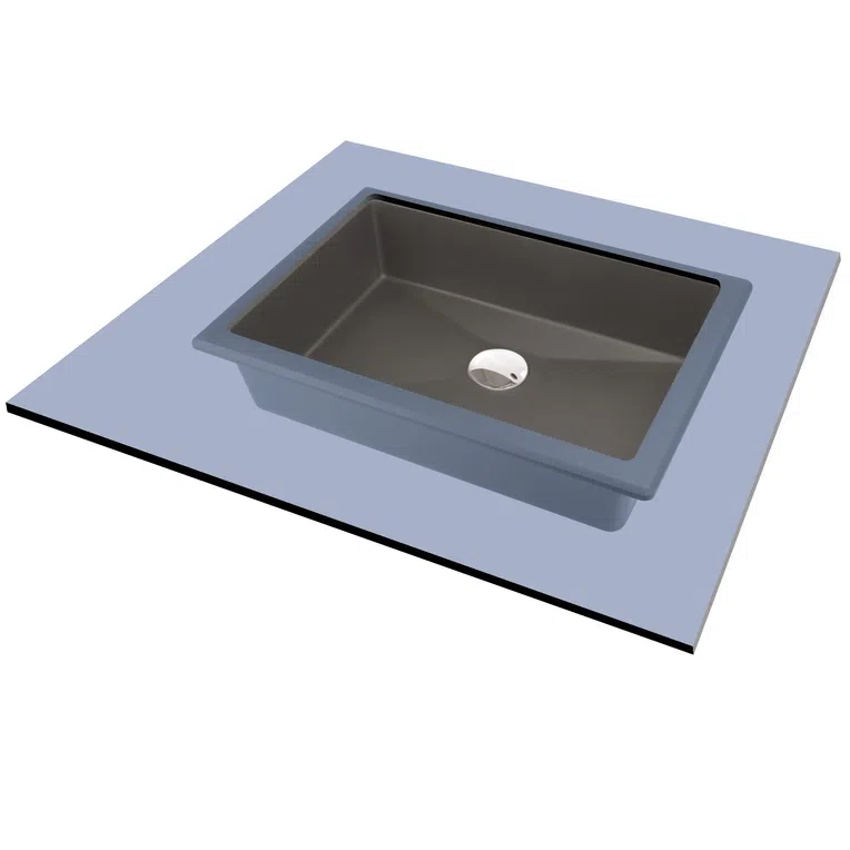 Umywalka podblatowa Deante Correo 50x35 cm prostokątna antracyt metalik CQR_TU5U