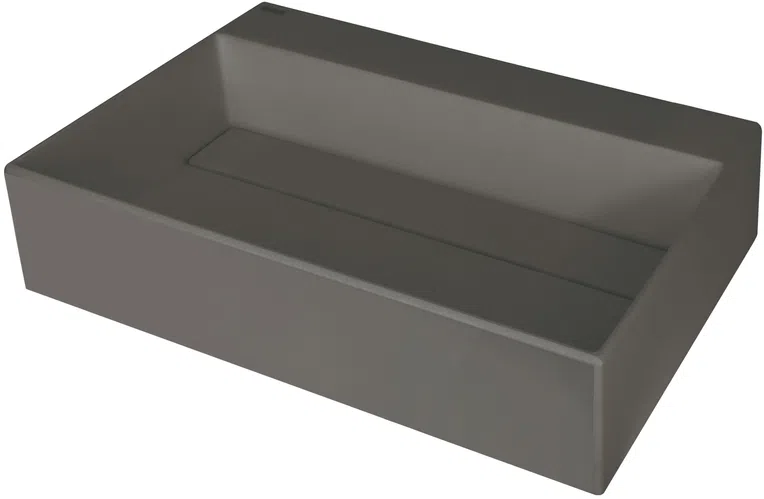 Umywalka nablatowa Deante Correo 60x40 cm prostokątna antracyt metalik CQR_TU6M