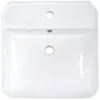 Umywalka nablatowa Deante Hiacynt New 50 cm kwadratowa biały połysk CDY_6U5W