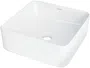 Umywalka nablatowa Deante Jasmin 35 cm kwadratowa biały połysk CDJ_6U3S
