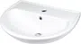 Umywalka ścienna Deante Jasmin 40x41 cm półokrągła biały połysk CDJ_6U5W