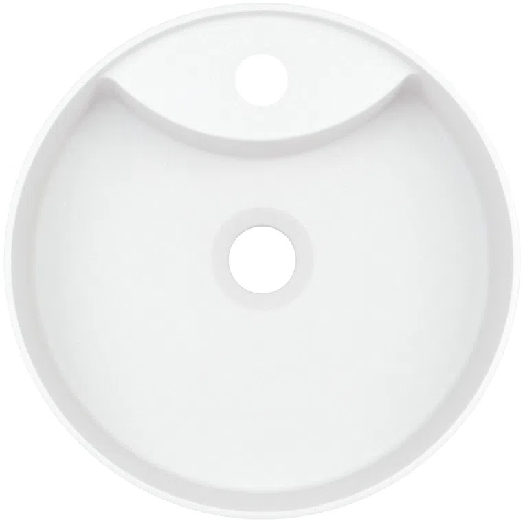 Umywalka nablatowa Deante Silia 36 cm okrągła alabaster CQS_AU4B