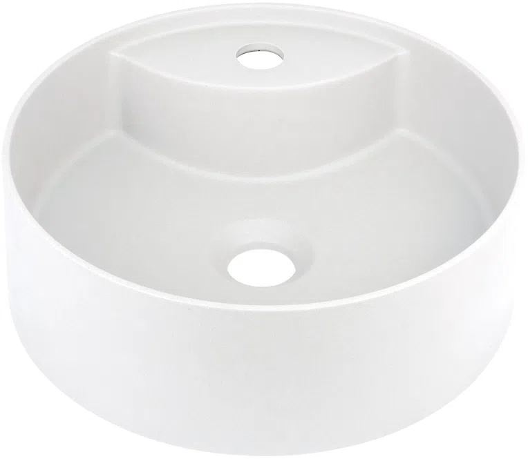 Umywalka nablatowa Deante Silia 36 cm okrągła alabaster CQS_AU4B