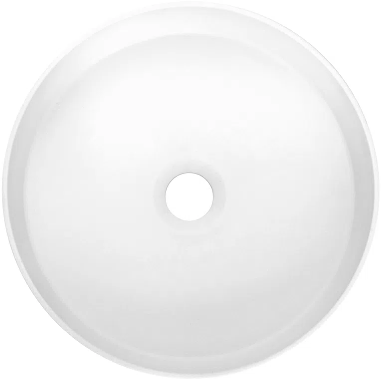 Umywalka nablatowa Deante Silia 36 cm okrągła alabaster CQS_AU4S