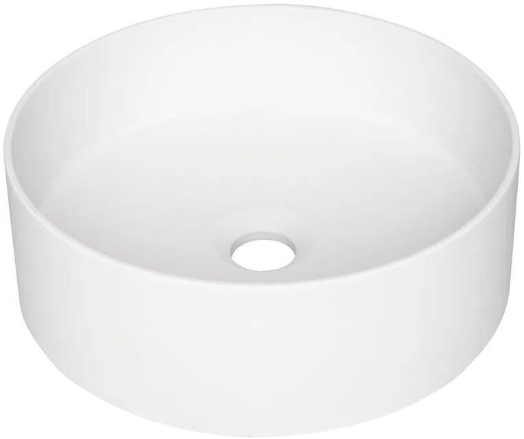 Umywalka nablatowa Deante Silia 36 cm okrągła alabaster CQS_AU4S