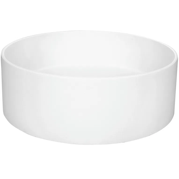 Umywalka nablatowa Deante Silia 36 cm okrągła alabaster CQS_AU4S