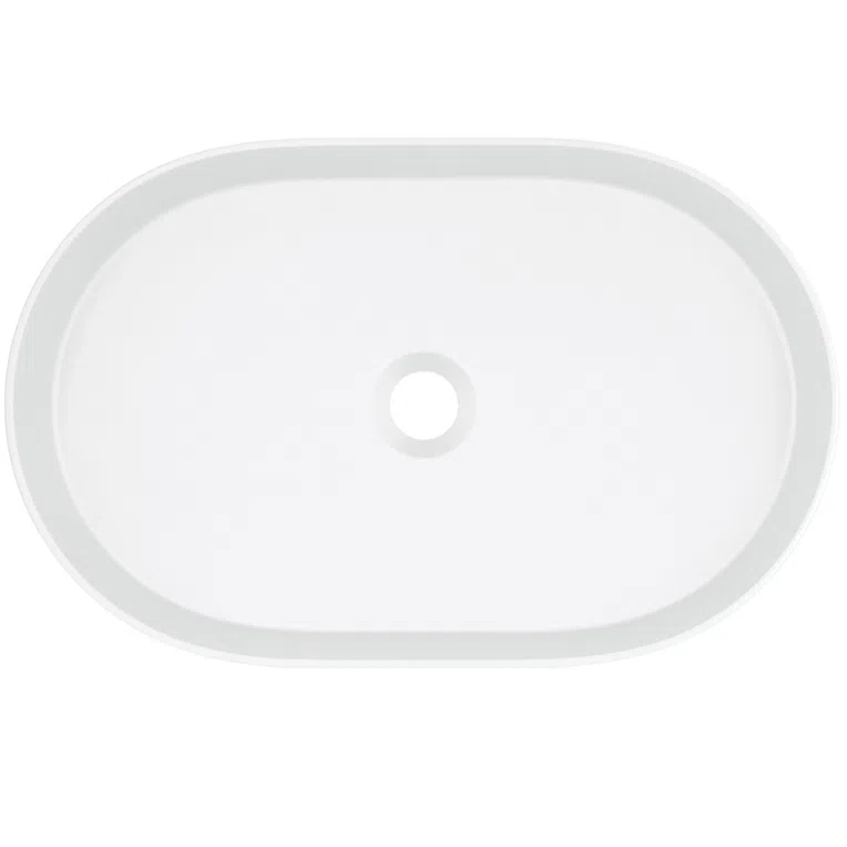 Umywalka nablatowa Deante Silia 55x35 cm owalna alabaster CQS_AU6S