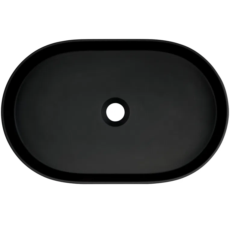 Umywalka nablatowa Deante Silia 55x35 cm owalna nero CQS_NU6S