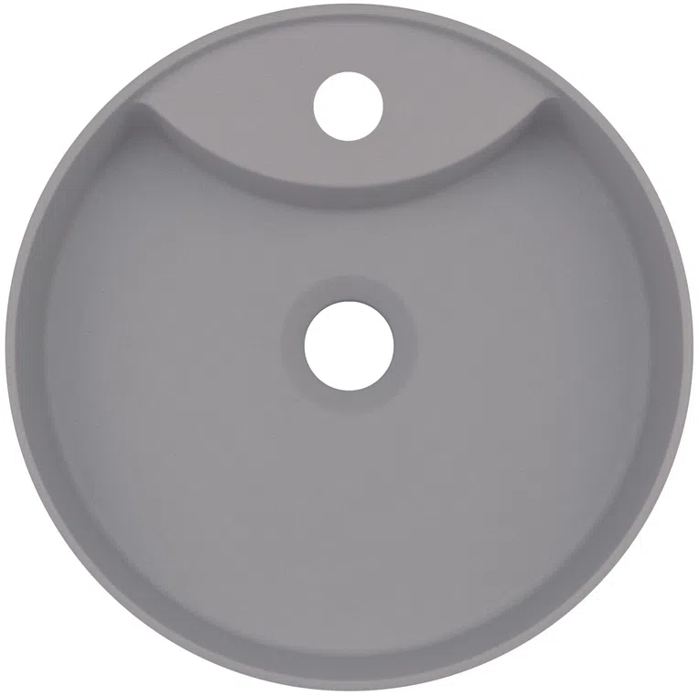 Umywalka nablatowa Deante Silia 36 cm okrągła szary metalik CQS_SU4B