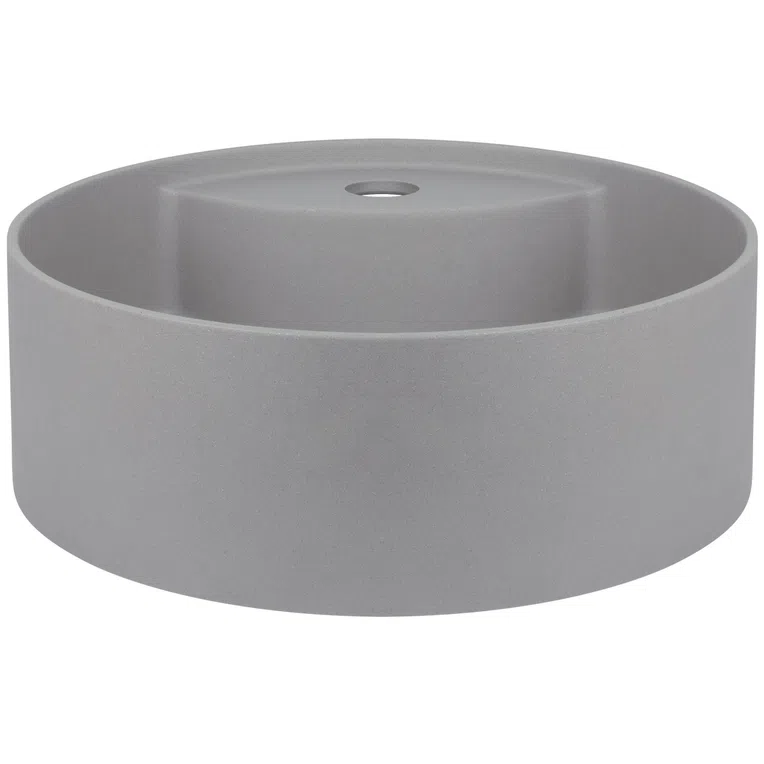 Umywalka nablatowa Deante Silia 36 cm okrągła szary metalik CQS_SU4B