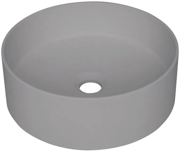 Umywalka nablatowa Deante Silia 36 cm okrągła szary metalik CQS_SU4S