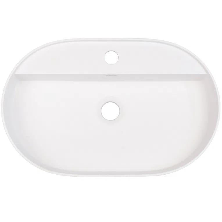 Umywalka nablatowa Deante Silia 35x55 cm owalna alabaster CQS_AU6B