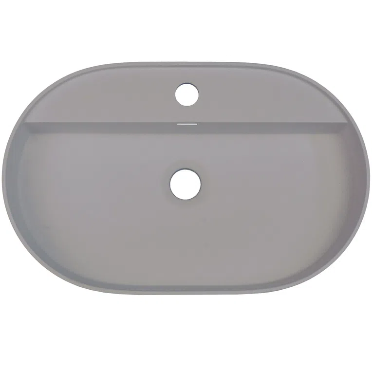 Umywalka nablatowa Deante Silia 35x55 cm owalna szary metalik CQS_SU6B