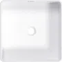Umywalka nablatowa Deante Square 40 cm kwadratowa biały połysk CGS_6U4S