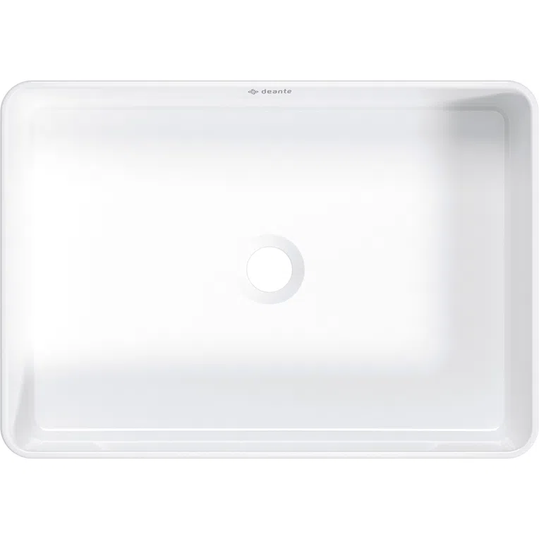 Umywalka nablatowa Deante Square 35x50 cm prostokątna biały połysk CGS_6U5S