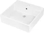 Umywalka nablatowa Deante Temisto 50 cm kwadratowa biały połysk CDT_6U5S