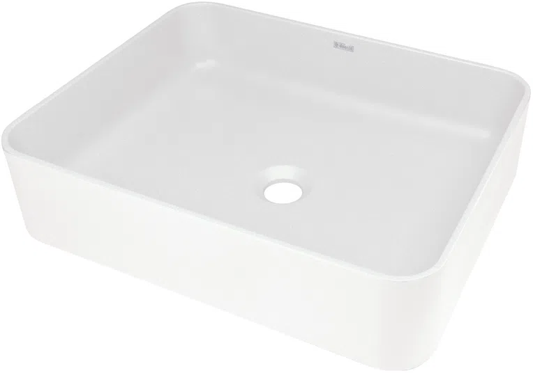 Umywalka nablatowa Deante Temisto 50x40 cm prostokątna alabaster CQT_AU5S