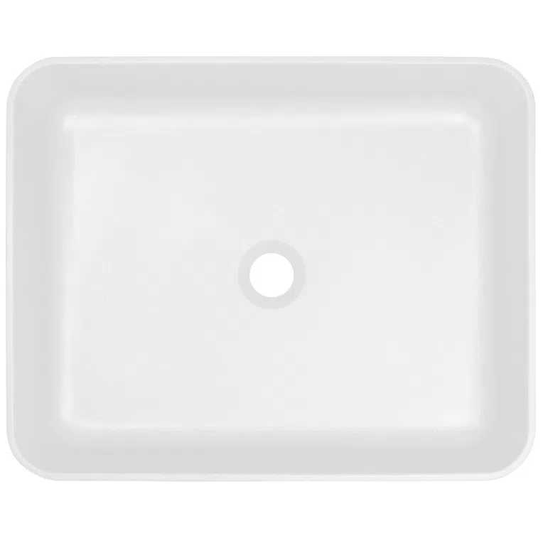 Umywalka nablatowa Deante Temisto 50x40 cm prostokątna alabaster CQT_AU5S