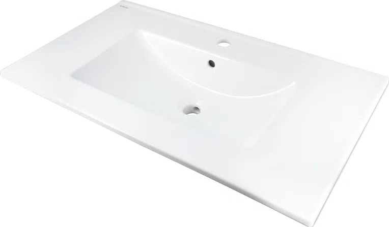 Umywalka wpuszczana Deante Tubo 47x81,5 cm prostokątna biały połysk CTU_648M