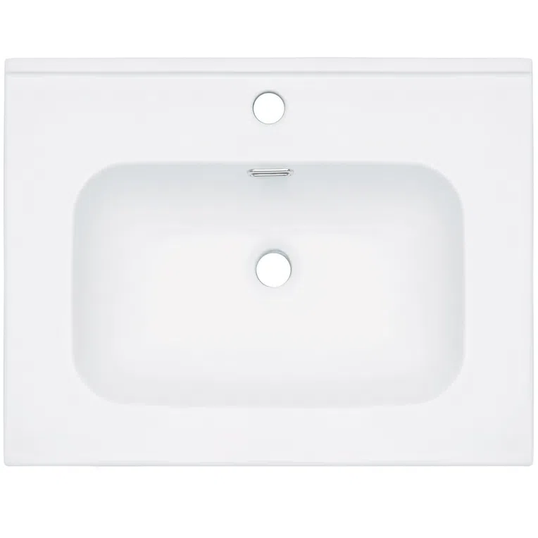 Umywalka wpuszczana Deante Tubo 46x61 cm prostokątna biały połysk CTU_6U6W