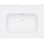 Umywalka wpuszczana Deante Tubo 46x61 cm prostokątna biały połysk CTU_6U6W