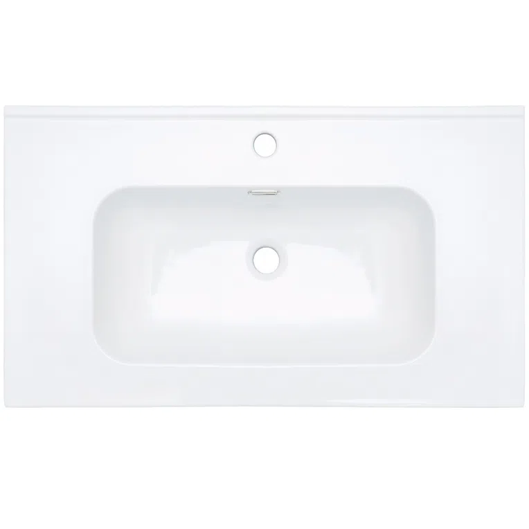 Umywalka wpuszczana Deante Tubo 46x81 cm prostokątna biały połysk CTU_6U8W