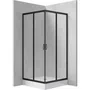 Kabina prysznicowa Deante Funkia 80x80x185 kwadratowa uniwersalna nero transparentne KYC_N42K