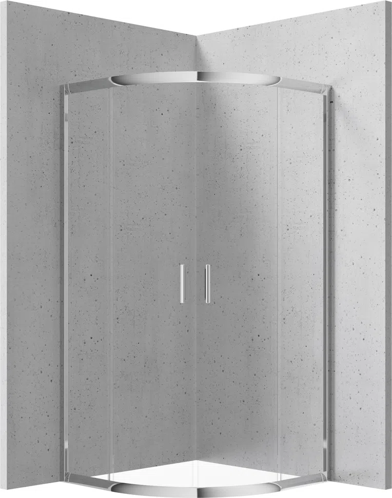 Kabina prysznicowa Deante Funkia 90x170 półokrągła uniwersalna chrom transparentne KYP_051K