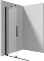Kabina prysznicowa walk-in Deante Prizma 120x195 przesuwny nero transparentne KTJ_N32R