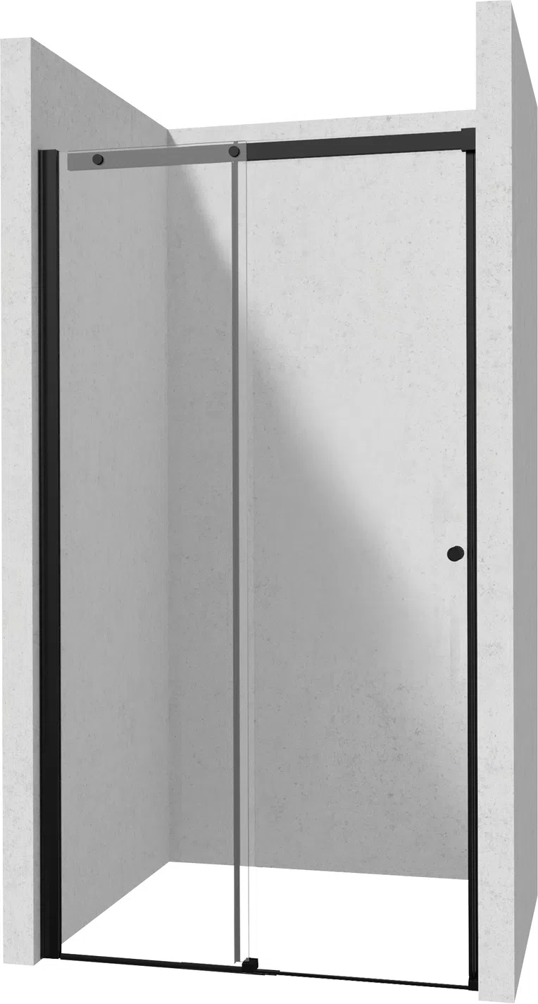 Drzwi prysznicowe Deante Kerria Plus 100x200 nero transparentne KTSPN10P